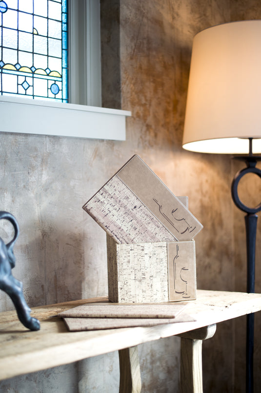 Securit Menu Holders - Boxes Design - Cork 35,2x27x14,6cm - Pack of 2 - in use