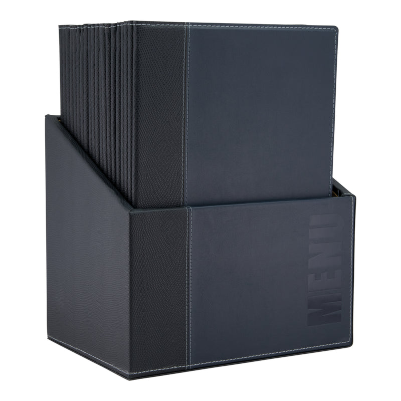 Load image into Gallery viewer, Securit Menu Holders - Boxes Trendy - Blue 35,2x27,9x19,7cm - Pack of 2
