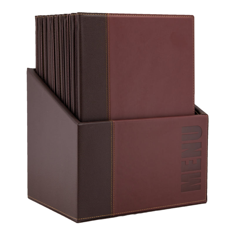 Load image into Gallery viewer, Securit Menu Holders - Boxes Trendy - Wine Red 35,2x27,9x19,7cm - Pack of 2
