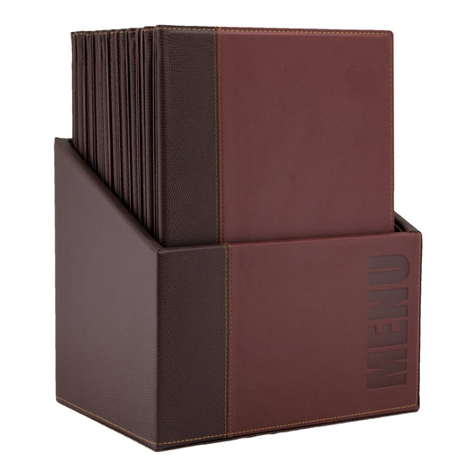 Securit Menu Holders - Boxes Trendy - Wine Red 35,2x27,9x19,7cm - Pack of 2
