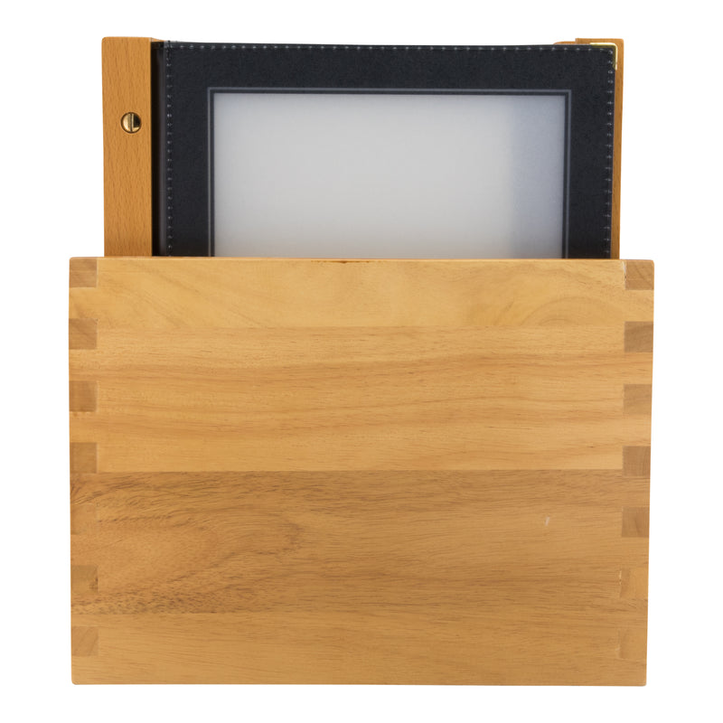 Load image into Gallery viewer, Securit Menu Holders - Boxes Wood - Black 33,7x30,1x24,6cm - Pack of 2
