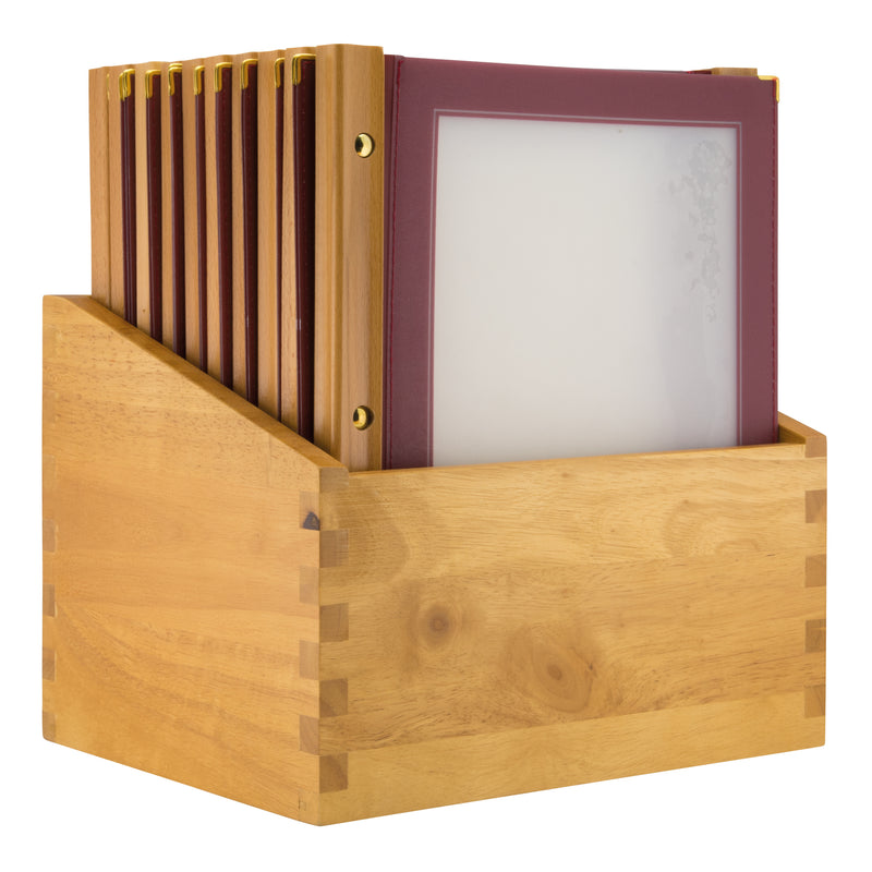Load image into Gallery viewer, Securit Menu Holders - Boxes Wood - Wine Red 33,7x30,1x24,6cm - Pack of 2
