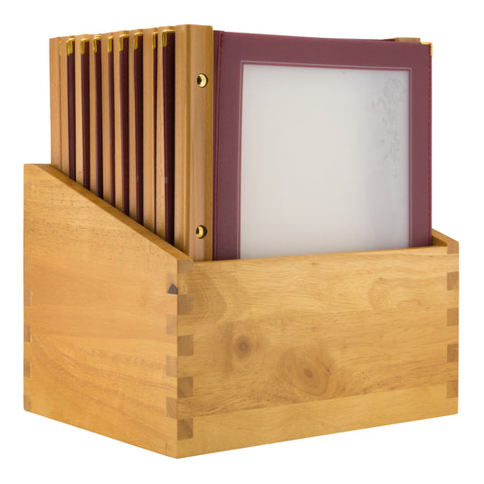 Securit Menu Holders - Boxes Wood - Wine Red 33,7x30,1x24,6cm - Pack of 2