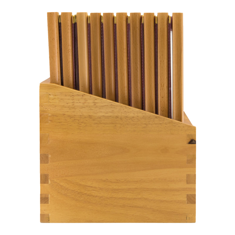 Load image into Gallery viewer, Securit Menu Holders - Boxes Wood - Wine Red 33,7x30,1x24,6cm - Pack of 2
