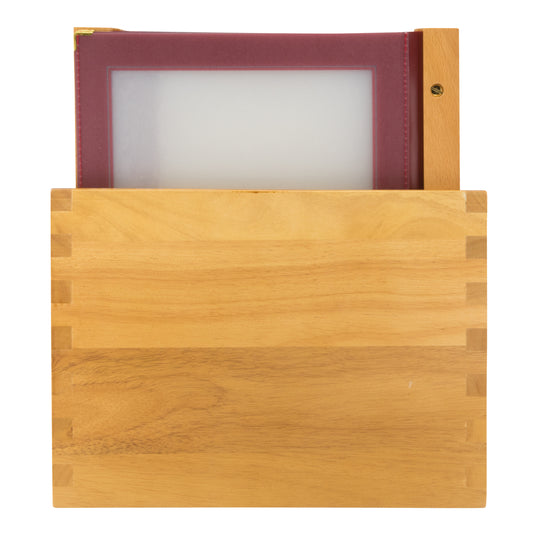 Securit Menu Holders - Boxes Wood - Wine Red 33,7x30,1x24,6cm - Pack of 2