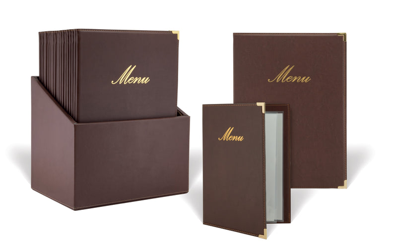 Load image into Gallery viewer, Securit Menu Holders - Boxes Classic - Brown 35x28x19,8cm - Pack of 2
