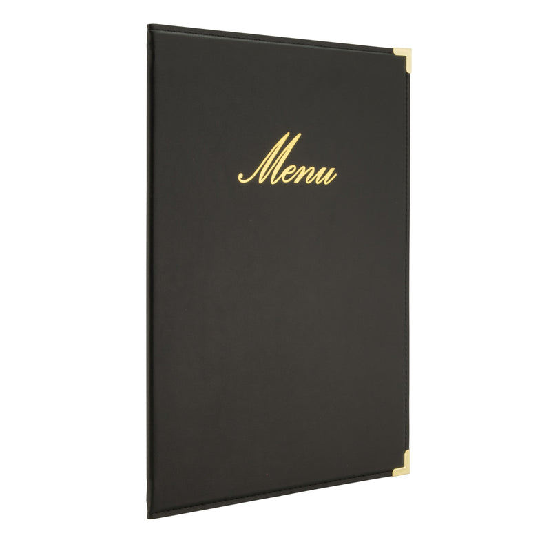 Load image into Gallery viewer, Securit Menu Set - Classic A4 Black - 10 Menu Holders + 20 Extra Pouches
