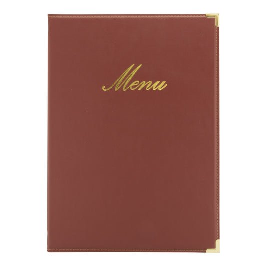 Securit Menu Set - Classic A4 Wine Red - 10 Menu Holders + 20 Extra Pouches