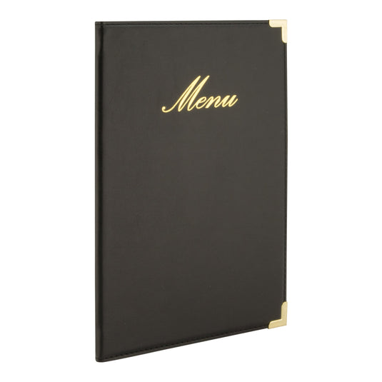 Securit Front-of-House Set - Classic A5 Black - 10 Menu Holders + 10 Bill Presenters
