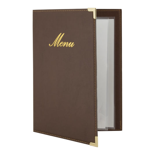 Securit Menu Holders - Classic - Brown 25x18x0,5cm - Pack of 10
