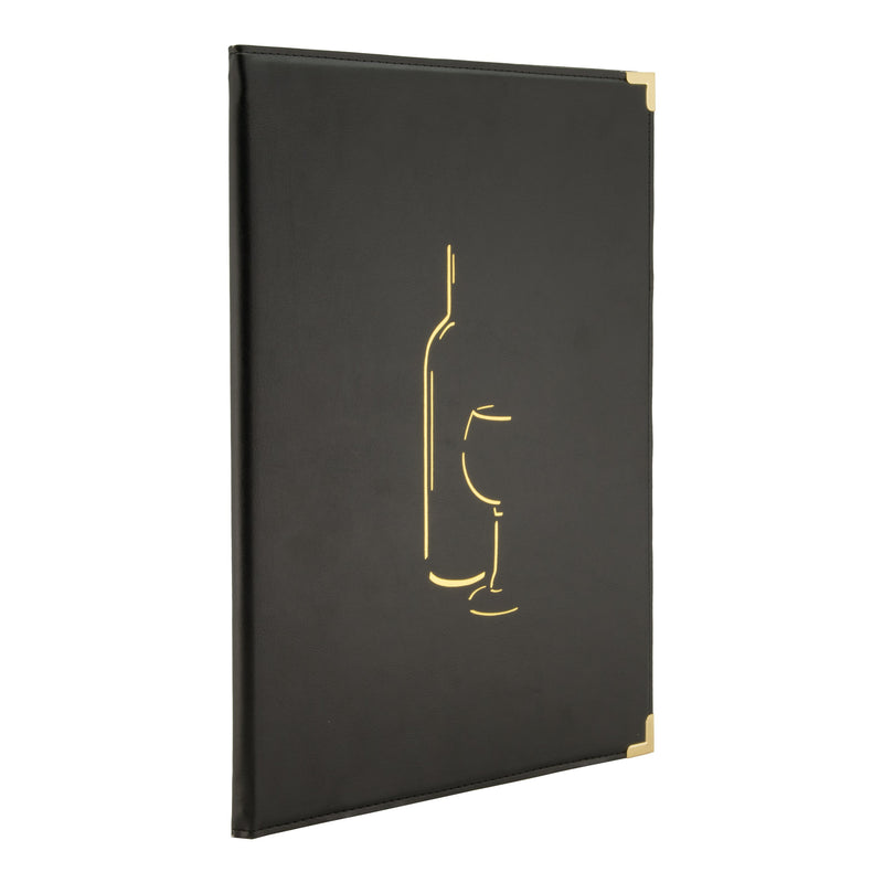 Load image into Gallery viewer, Securit Menu Set - Classic Wine Card A4 Black - 10 Menu Holders + 20 Extra Pouches
