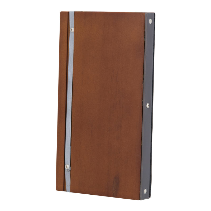 Load image into Gallery viewer, Securit Menu Holders - Leather - Grey 18,4x10,4x2cm - Pack of 10
