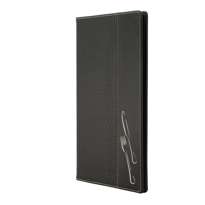 Load image into Gallery viewer, Securit Menu Set - Design Croc A45 Black - 10 Menu Holders + 20 Extra Pouches

