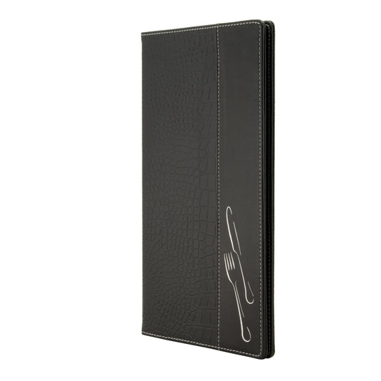 Securit Menu Set - Design Croc A45 Black - 10 Menu Holders + 20 Extra Pouches