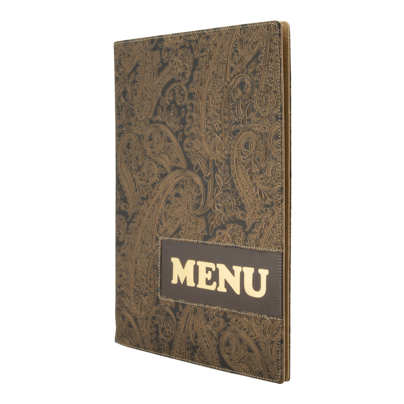 Load image into Gallery viewer, Securit Menu Set - Design A4 Paisley - 10 Menu Holders + 20 Extra Pouches
