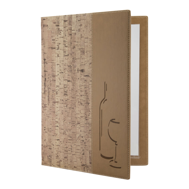Load image into Gallery viewer, Securit Menu Set - Design Wine Card A4 Cork - 10 Menu Holders + 20 Extra Pouches
