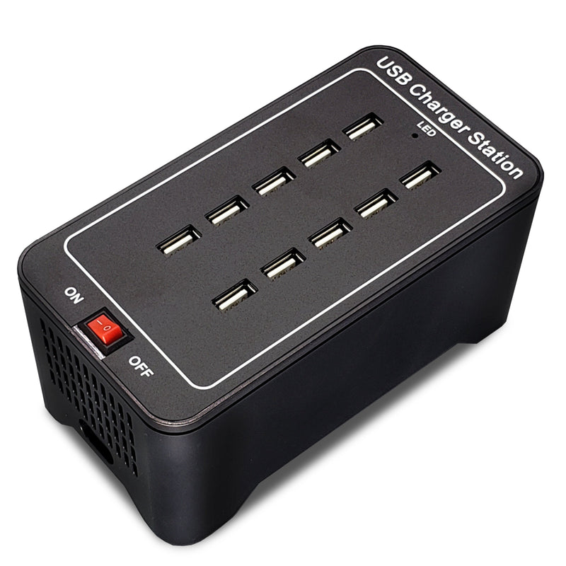 Load image into Gallery viewer, Securit Lighting Set - Signature Table Lamps Brown (Pack of 10) + 10-Port Multicharger
