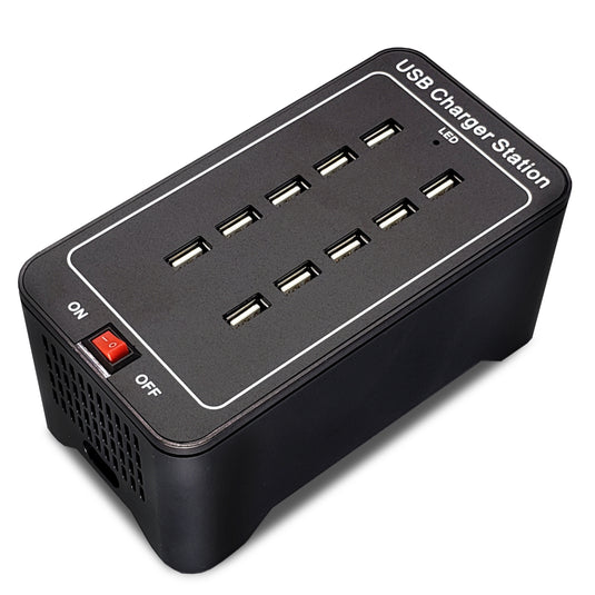 Securit Lighting - Multicharger with 10 USB Ports - Black