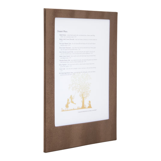Securit Menu Holders - Led - Copper 35,5x25,8x0,8cm - Pack of 3