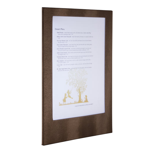 Securit Menu Holders - Led - Copper 35,5x25,8x0,8cm - Pack of 3