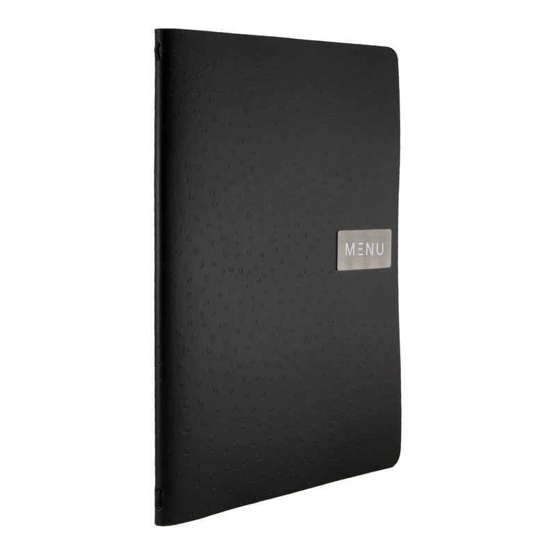 Load image into Gallery viewer, Securit Menu Set - Leather Ego A4 Black - 10 Menu Holders + 20 Extra Pouches
