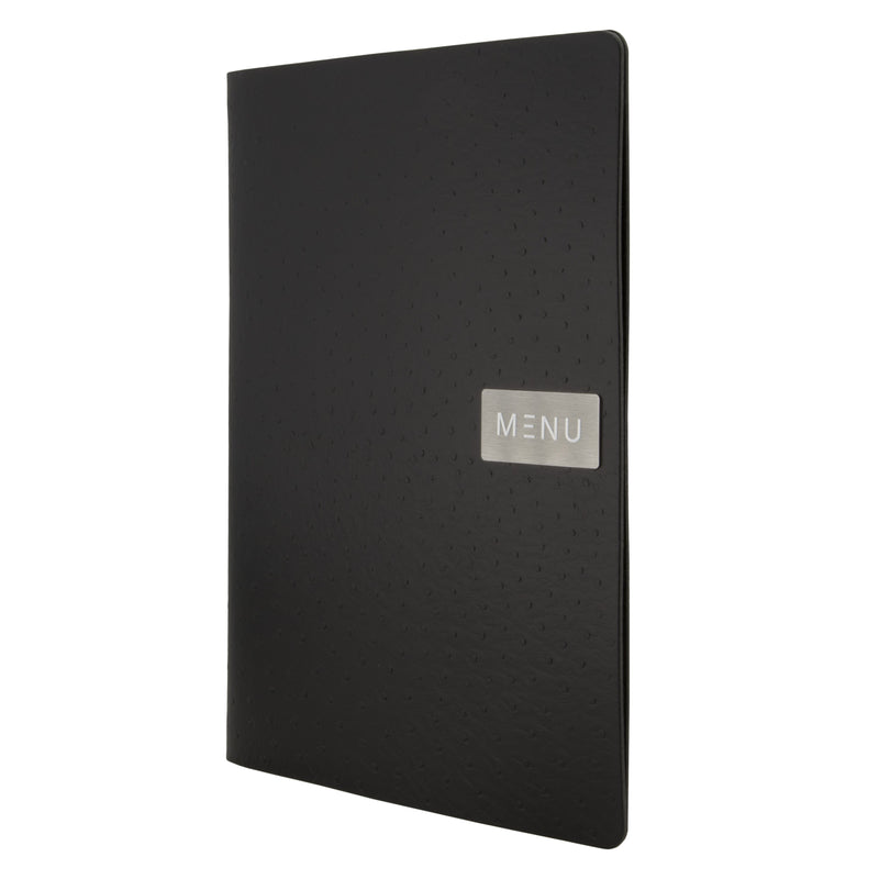Load image into Gallery viewer, Securit Front-of-House Set - Leather Ego A4 Black - 10 Menu Holders + 10 Beechwood Bill Presenters
