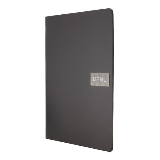 Securit Menu Holders - Leather - Black 33,2x24,6x0,5cm - Pack of 10