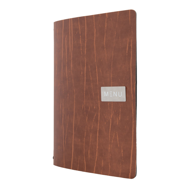 Load image into Gallery viewer, Securit Menu Set - Leather Ruga A4 Brown - 10 Menu Holders + 20 Extra Pouches
