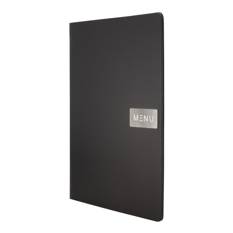 Load image into Gallery viewer, Securit Menu Holders - Leather - Black 33,2x24,6x0,5cm - Pack of 10
