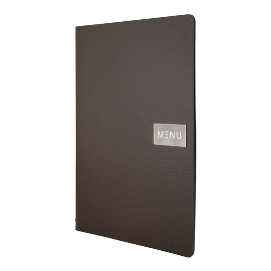 Securit Menu Holders - Leather - Brown 33,2x24,6x0,5cm - Pack of 10