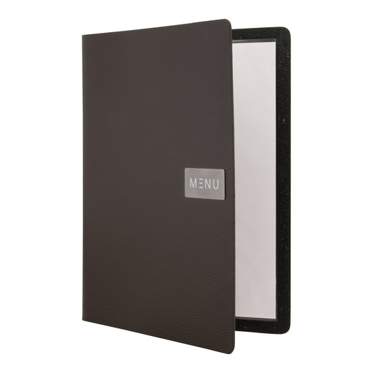 Securit Menu Holders - Leather - Brown 33,2x24,6x0,5cm - Pack of 10