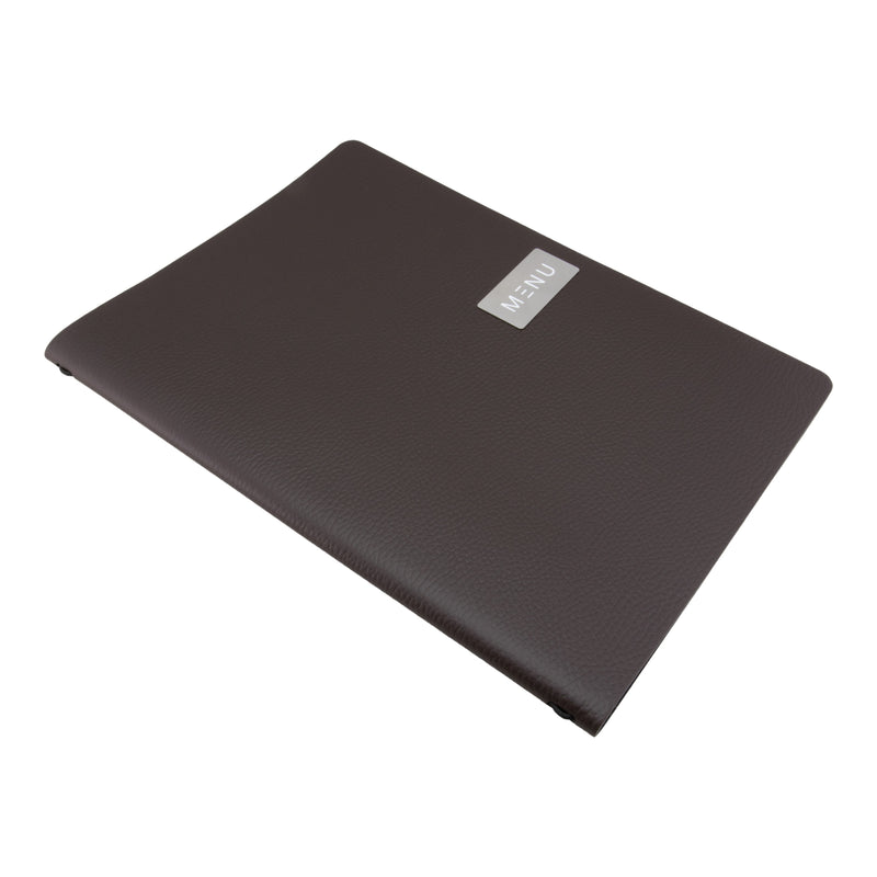 Load image into Gallery viewer, Securit Menu Holders - Leather - Brown 33,2x24,6x0,5cm - Pack of 10
