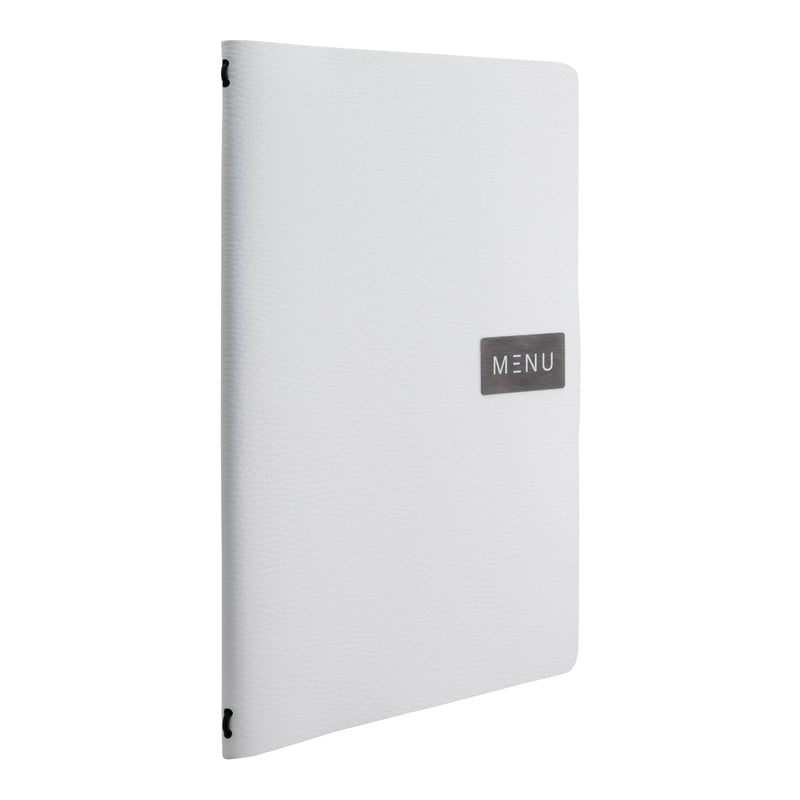 Load image into Gallery viewer, Securit Menu Holders - Leather - White 33,2x24,6x0,5cm - Pack of 10

