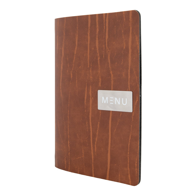 Load image into Gallery viewer, Securit Menu Set - Leather Ruga A5 Brown - 10 Menu Holders + 20 Extra Pouches
