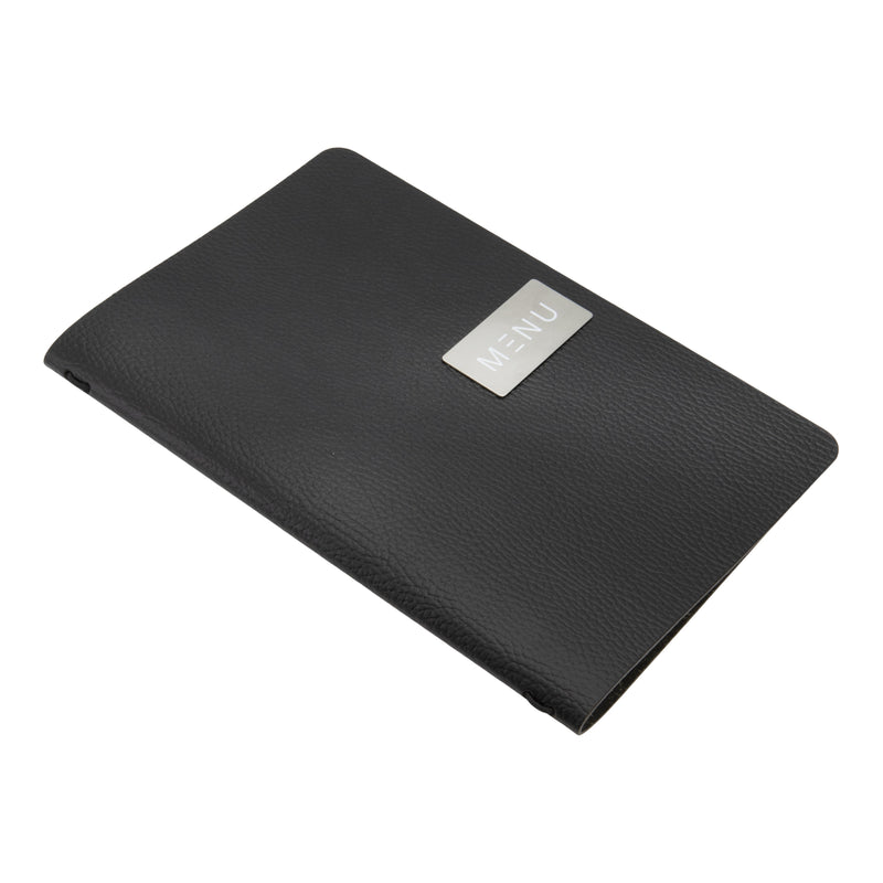 Load image into Gallery viewer, Securit Menu Set - Leather Raw A5 Black - 10 Menu Holders + 20 Extra Pouches
