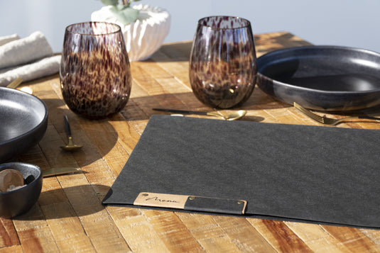 Securit Menu Holders - Nature - Black 33x24,2x0,8cm - Pack of 10 - in use