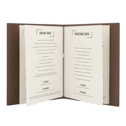 Securit Menu Holders - Premium A4 Paper Menu Card Inserts in Ivory 42x29,5x1cm - 4 x Set of 50