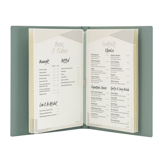 Securit Menu Holders - Premium A5 Paper Menu Card Inserts in Ivory 30x21x1cm - 4 x Set of 50