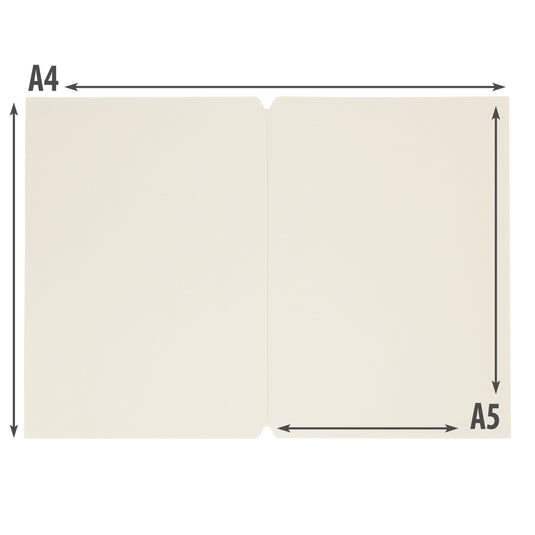 Securit Menu Holders - Premium A5 Paper Menu Card Inserts in Ivory 30x21x1cm - 4 x Set of 50