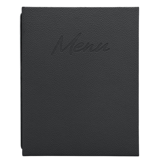 Securit Menu Set - Signature A4 Black - 10 Menu Holders + 20 Extra Pouches