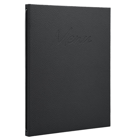 Securit Menu Set - Signature A4 Black - 10 Menu Holders + 20 Extra Pouches