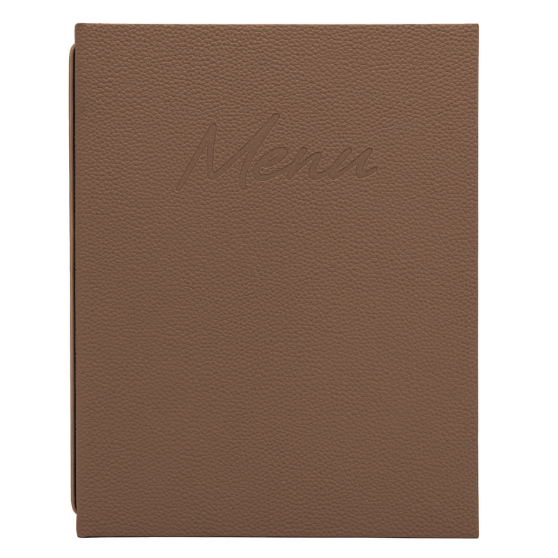 Load image into Gallery viewer, Securit Menu Set - Signature A4 Brown - 10 Menu Holders + 20 Extra Pouches
