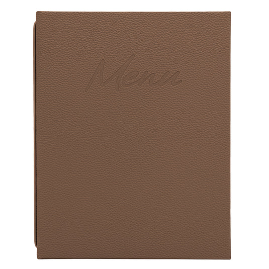 Securit Menu Set - Signature A4 Brown - 10 Menu Holders + 20 Extra Pouches