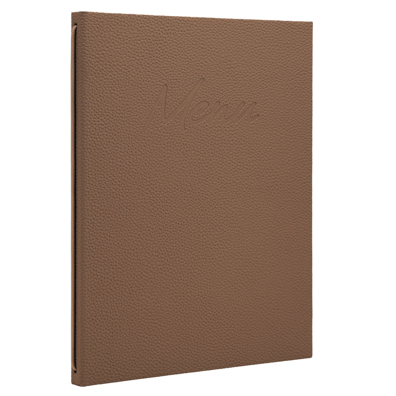 Load image into Gallery viewer, Securit Menu Set - Signature A4 Brown - 10 Menu Holders + 20 Extra Pouches
