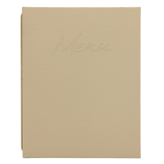 Securit Menu Set - Signature A4 Sand - 10 Menu Holders + 20 Extra Pouches