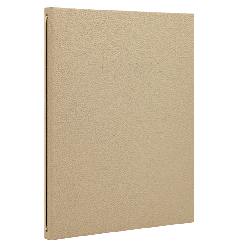 Load image into Gallery viewer, Securit Menu Set - Signature A4 Sand - 10 Menu Holders + 20 Extra Pouches
