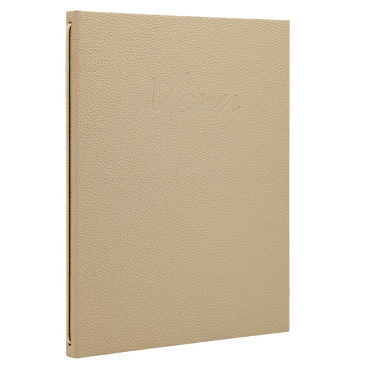 Securit Menu Set - Signature A4 Sand - 10 Menu Holders + 20 Extra Pouches
