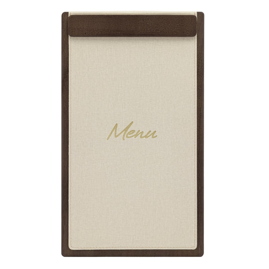 Securit Menu Holders - Signature Clipboard A45 in Walnut 18,5x32x1,5cm - Pack of 10