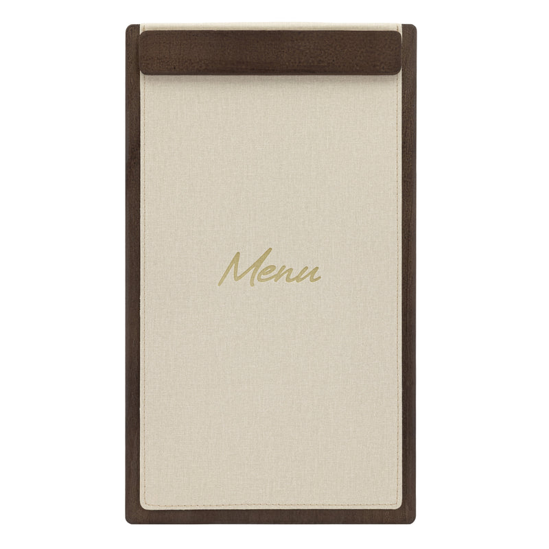 Load image into Gallery viewer, Securit Menu Holders - Signature Clipboard A45 in Walnut 18,5x32x1,5cm - Pack of 10
