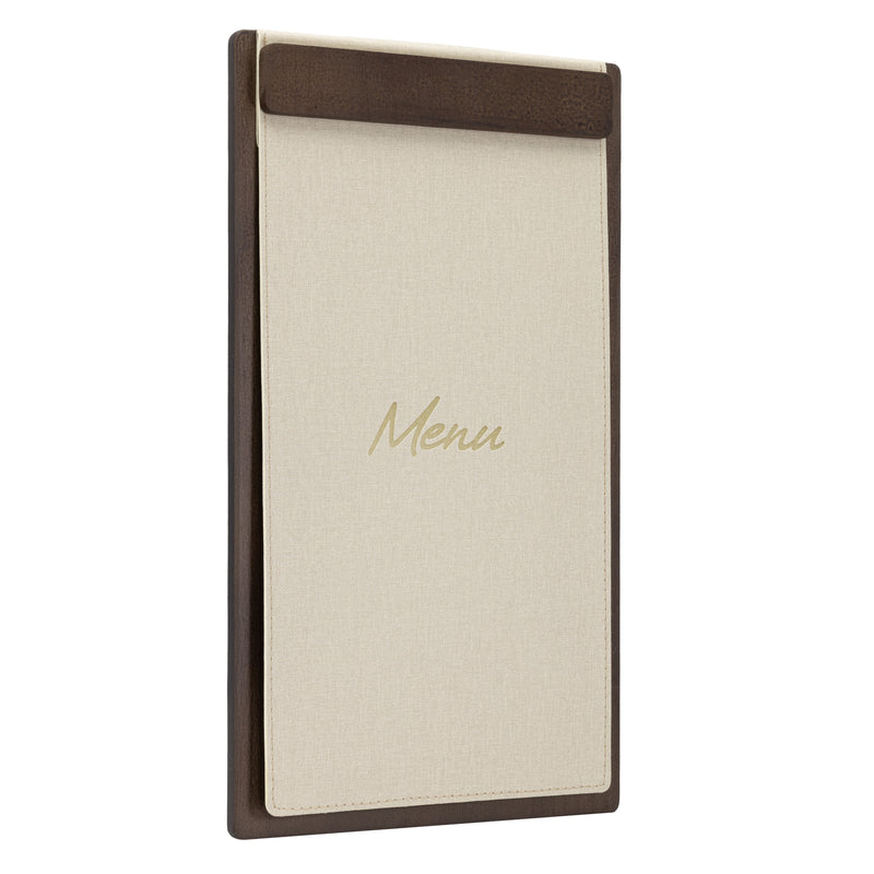Load image into Gallery viewer, Securit Menu Holders - Signature Clipboard A45 in Walnut 18,5x32x1,5cm - Pack of 10

